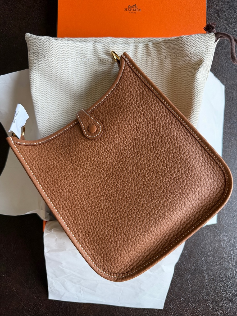 NWT🧡Hermes🧡Mini Evelyne II TPM 16 Gold/Gold (2026 Stamp) - Picture 3 of 10